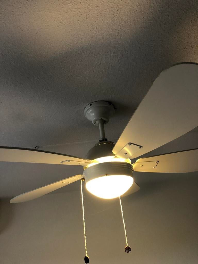 Witte plafond ventilator met 3 standen, Ophalen, Plafondventilator