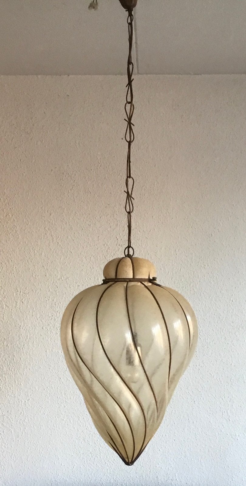 vintage Murano glazen spiraal lamp Gianni Seguso jaren 60, Ophalen