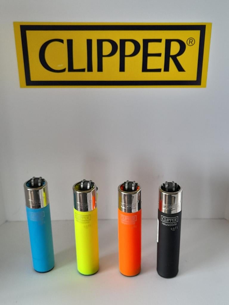 Clipper softtop aanstekers set van 4., Verzamelen, Rookartikelen, Aanstekers en Luciferdoosjes, Ophalen of Verzenden, Nieuw, Aansteker