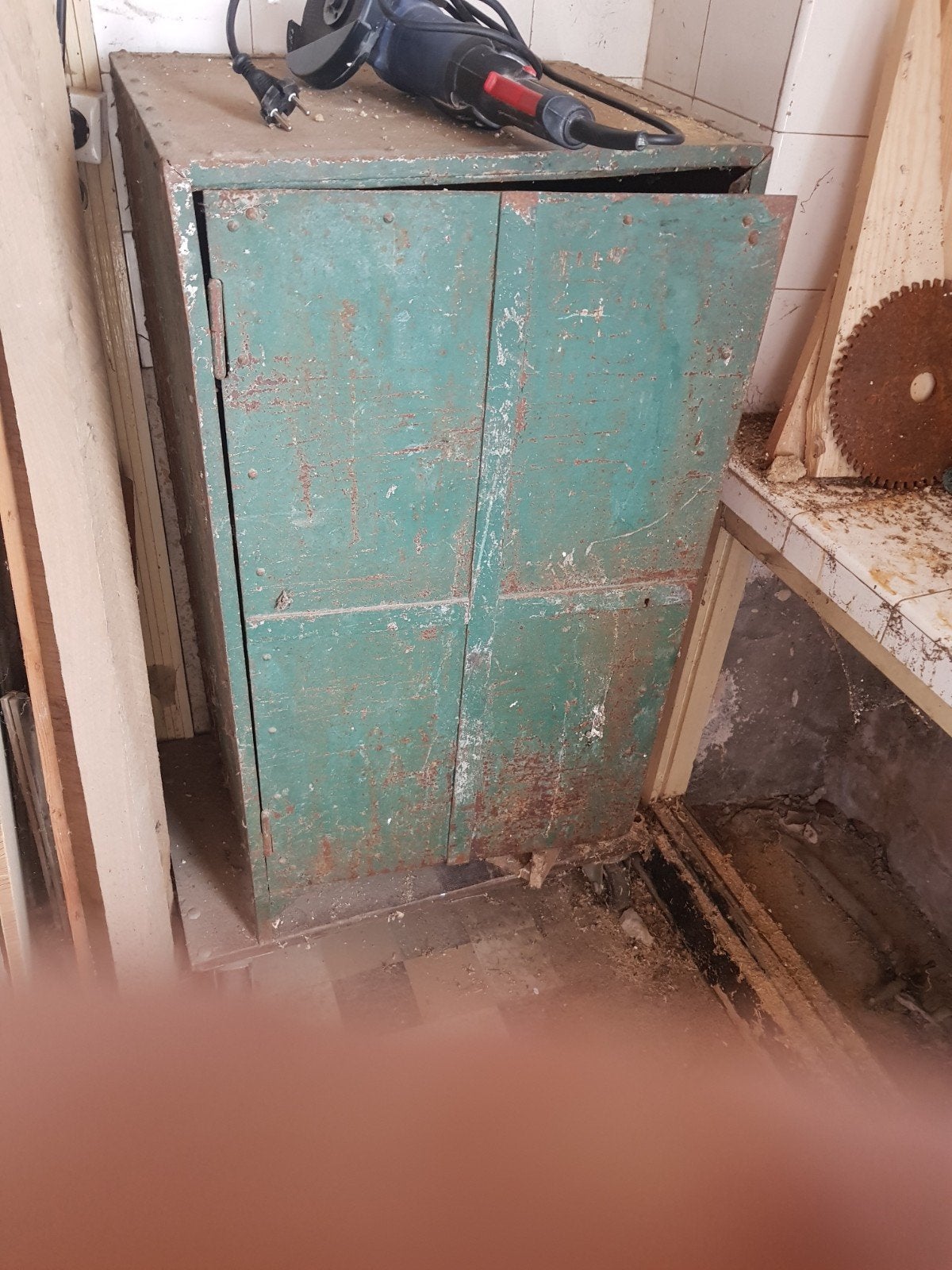 vintage ijzeren kastje., Ophalen of Verzenden