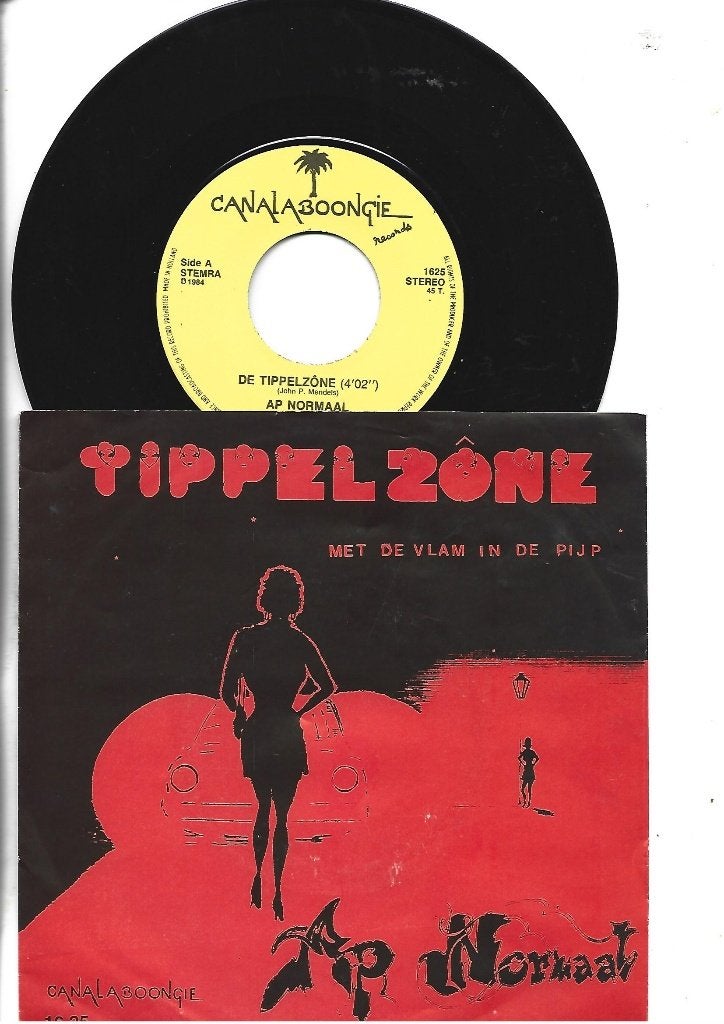AB NORMAAL SINGLE 7" TIPPELZONE 1984, 7 inch, Ophalen of Verzenden, Zo goed als nieuw, Beschermende buitenhoes