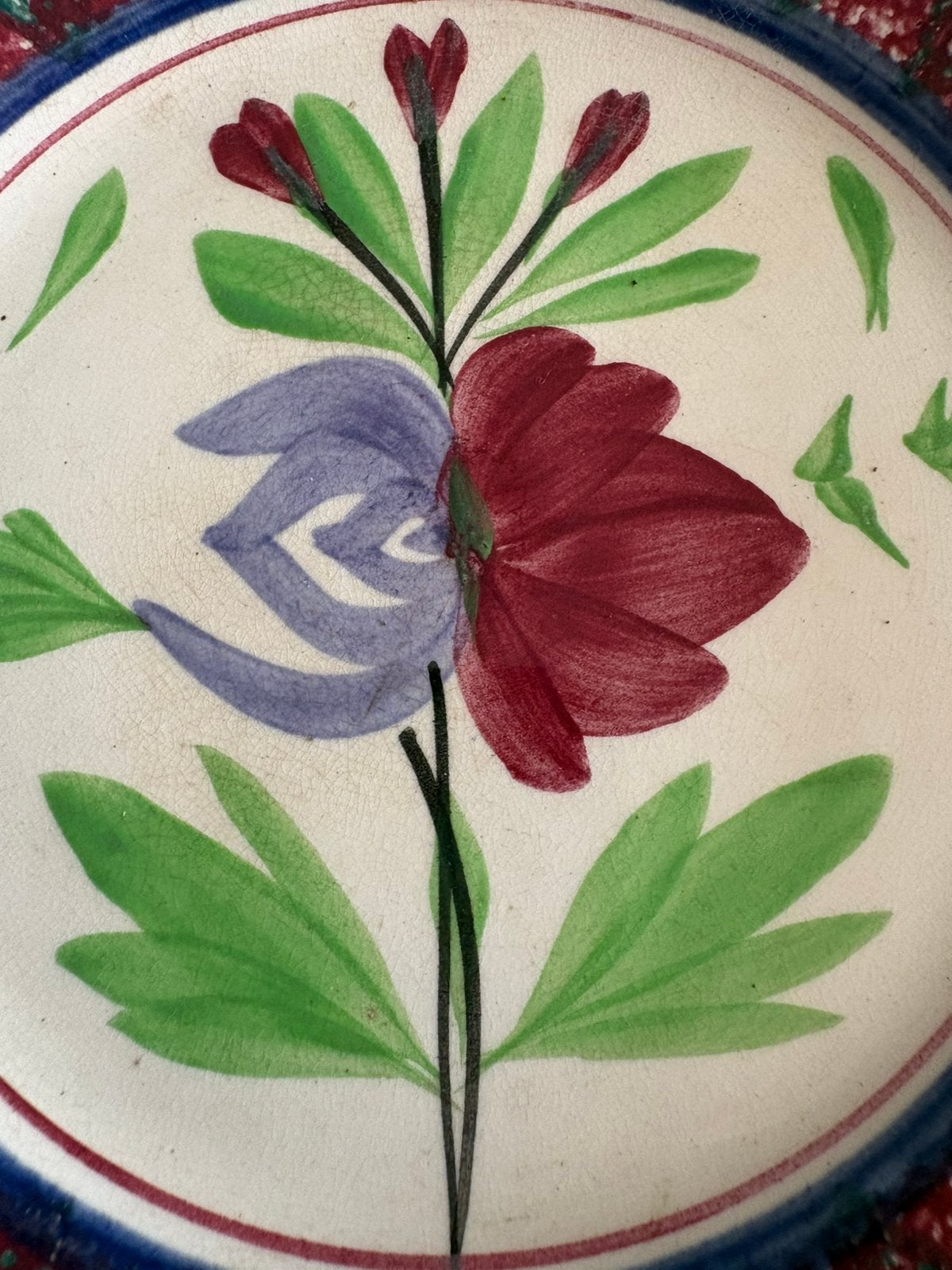 Antiek boerenbont bord ontwerp 078A 1899 Petrus regout 20cm, Div, Ophalen of Verzenden, Zo goed als nieuw, Div