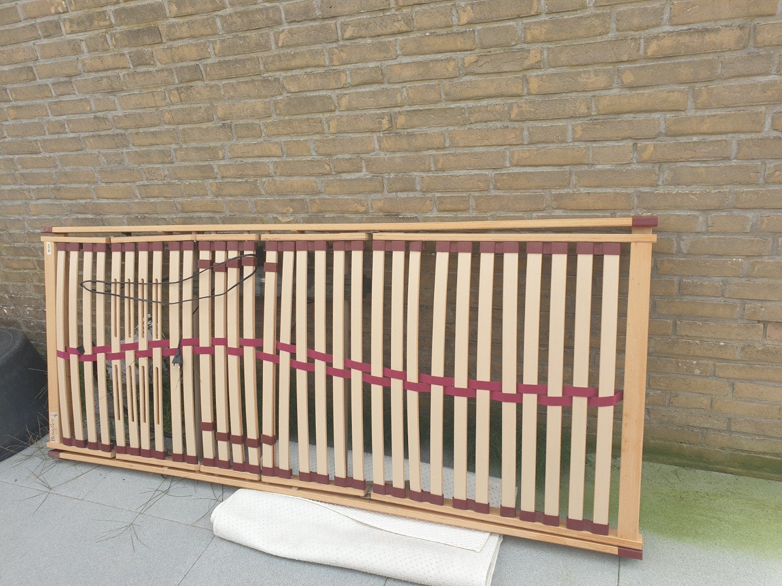 Twee Bossflex Extra lattenbodem 90x220 cm elektrisch verstel, Ophalen, Gebruikt, 90 cm, Eenpersoons