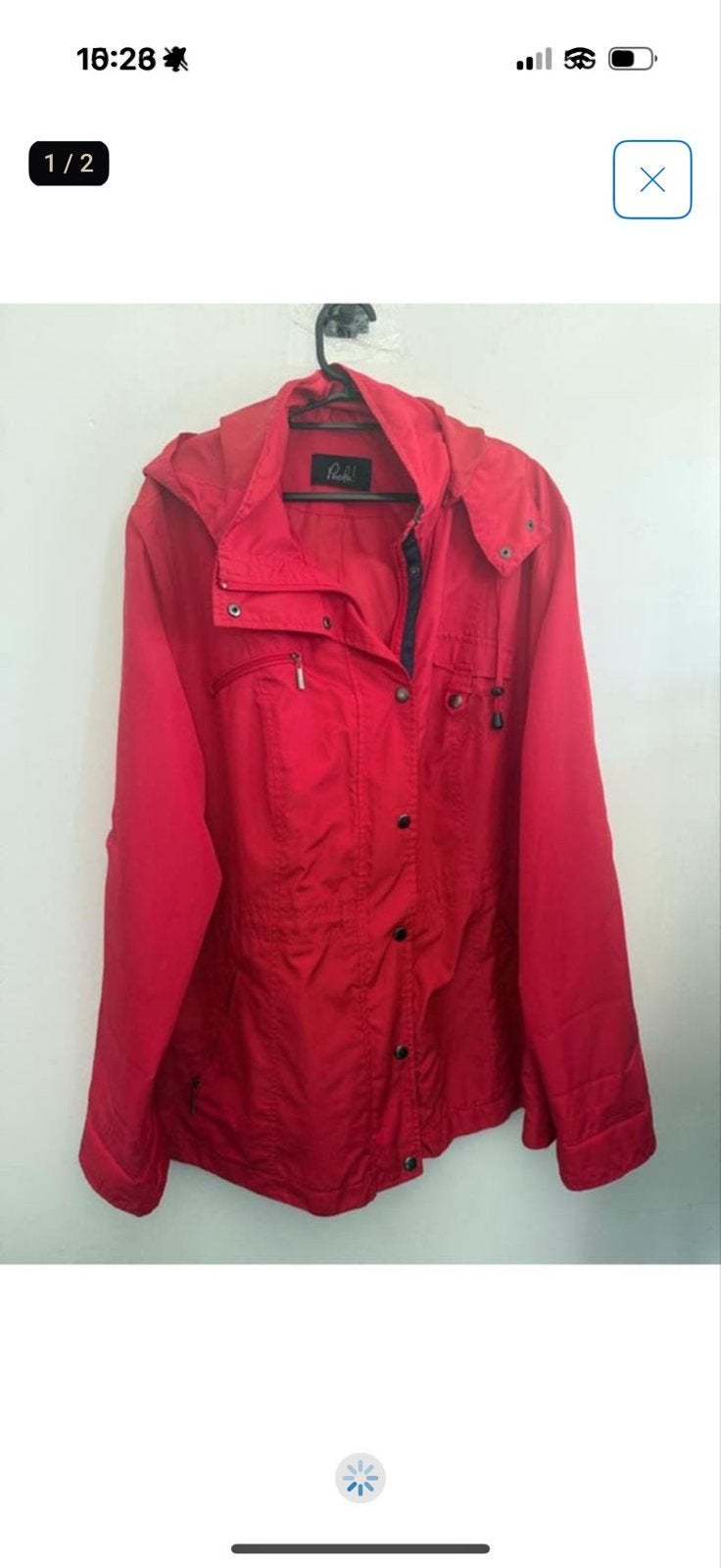 Rode jas met capuchon paola, Ophalen of Verzenden, Gedragen, Rood