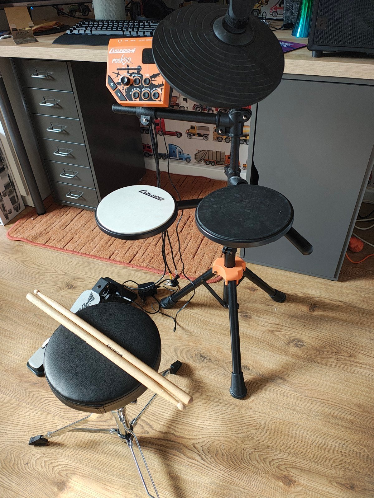 Carlsbro 50 Rock Junior Elektronisch Drumstel, Ophalen of Verzenden, Gebruikt, Overige merken, Elektronisch