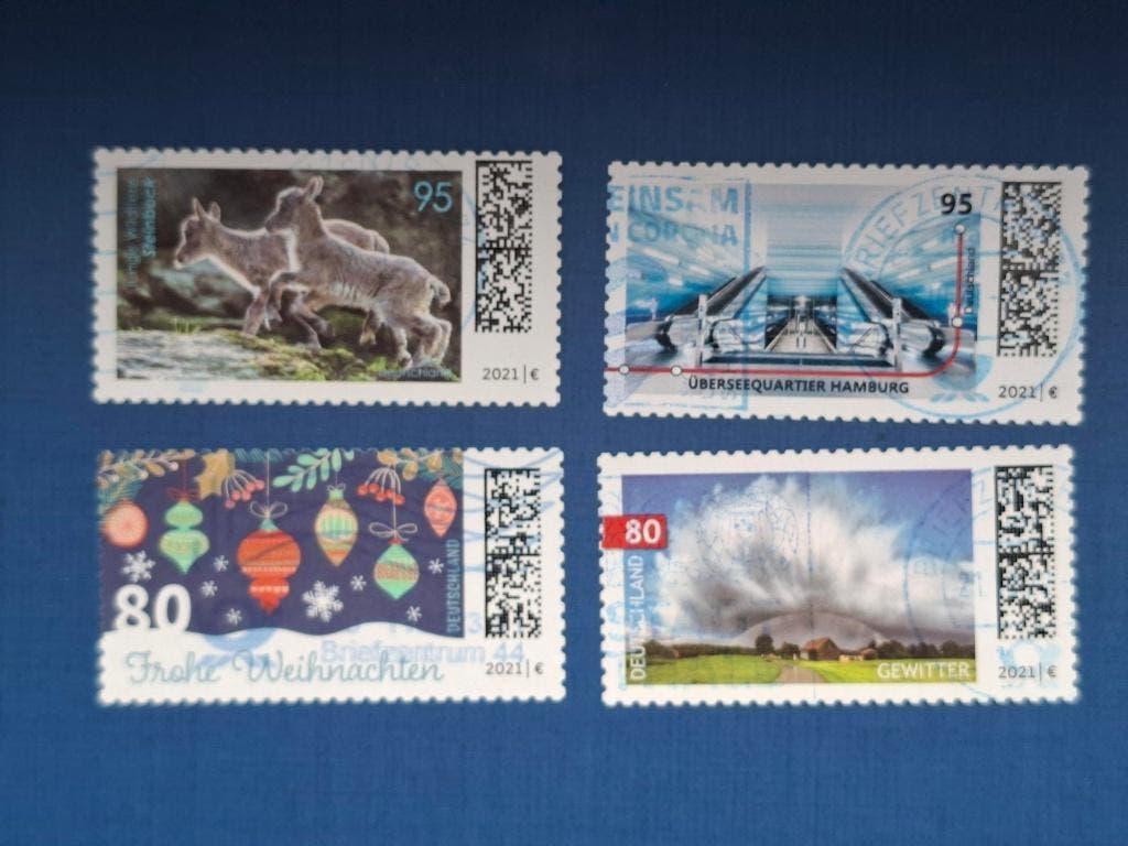 Postzegel Dui 2021 4  losse zegels 17-05, Ophalen of Verzenden, 1990 tot heden, Gestempeld