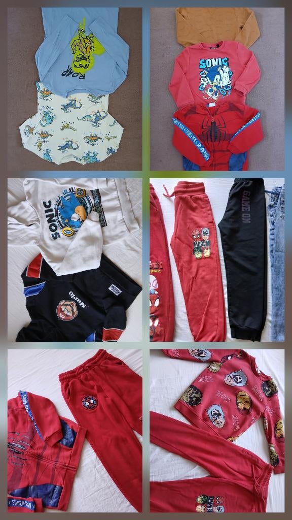 Jongens kleding  122-128   40 st voor 25, Ophalen of Verzenden, Zo goed als nieuw, Maat 128