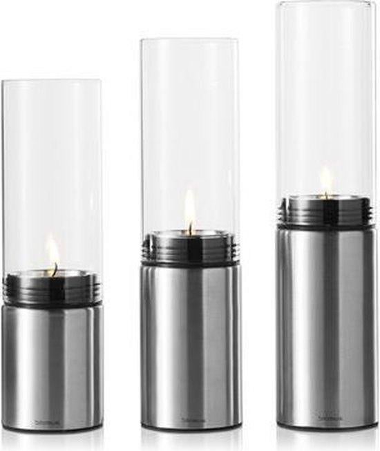 Nieuw: Blomus pure light windlichten Amilio 3 stuks, Huis en Inrichting, Woonaccessoires | Kandelaars en Kaarsen, Overige materialen