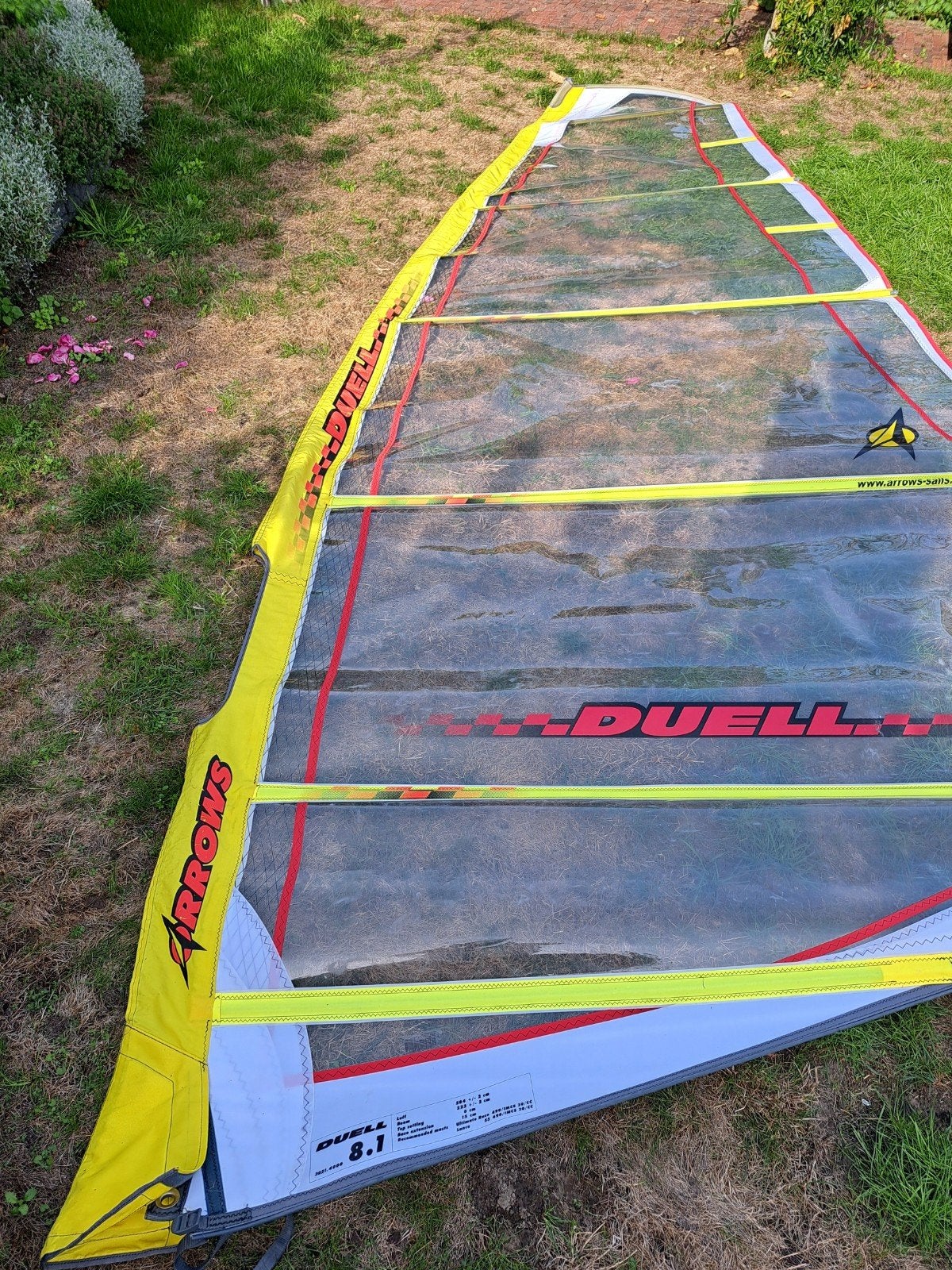 Arrows Duell 8.1 Windsurfzeil, Ophalen, Gebruikt, 8 m² of meer, Arrows