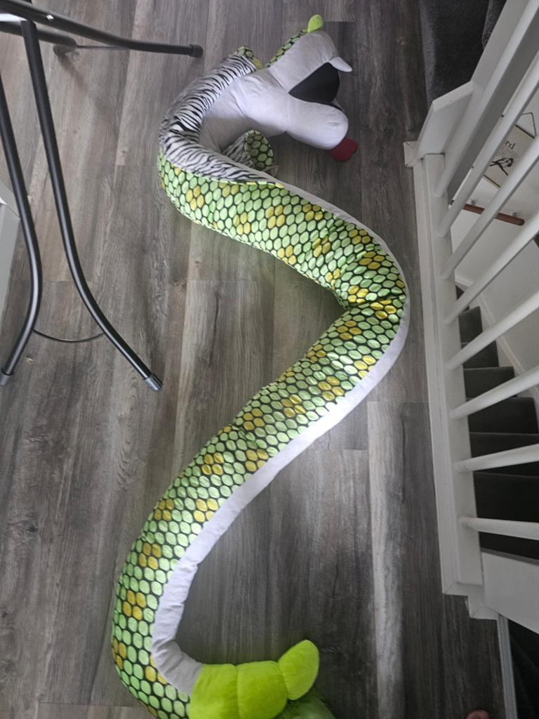 Reuze slang knuffel 2 meter lang zgan, Ophalen of Verzenden, Zo goed als nieuw, Overige typen