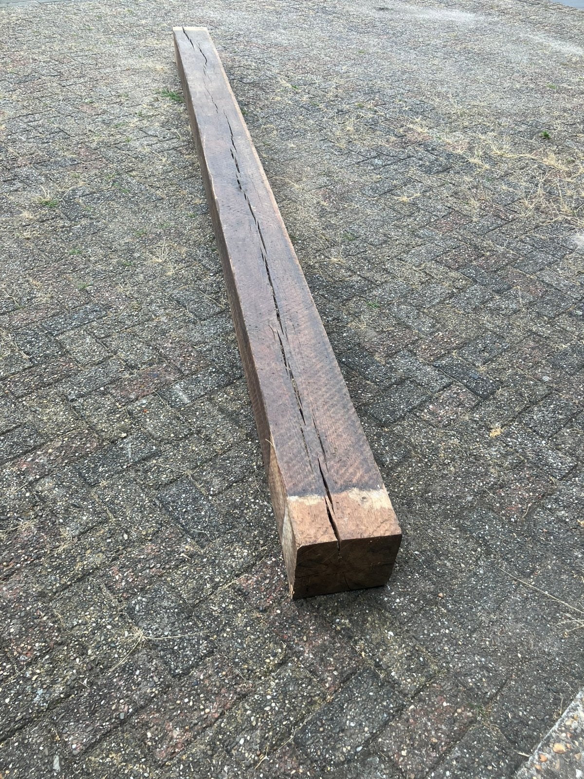 Eiken houten balk, Ophalen of Verzenden, Gebruikt, 250 cm of meer, Balken