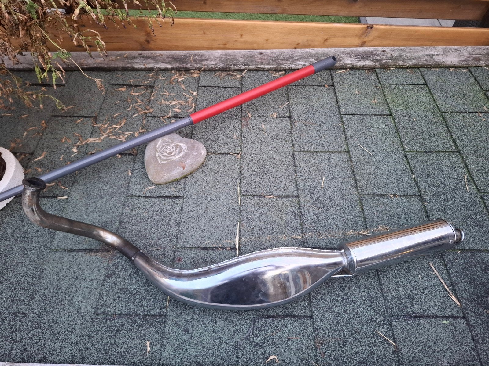 techno snake uitlaat puch maxi chrome, Ophalen of Verzenden, Gebruikt, Uitlaat