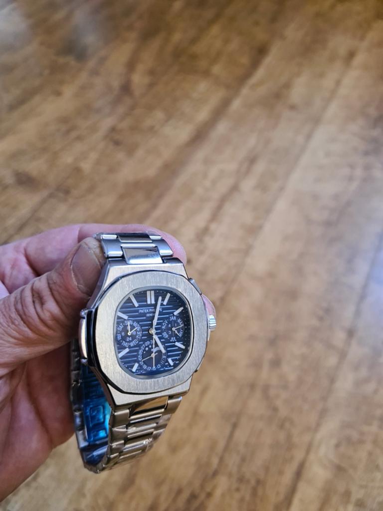 P.P. Nautilus Chrongraph Moon Phase, Dark Blue Dail Automaat, Sieraden, Tassen en Uiterlijk, Horloges | Heren, Overige merken