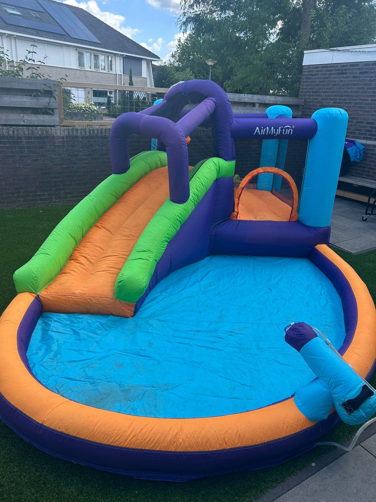 Opblaasbare waterglijbaan Air my fun, Ophalen, Gebruikt
