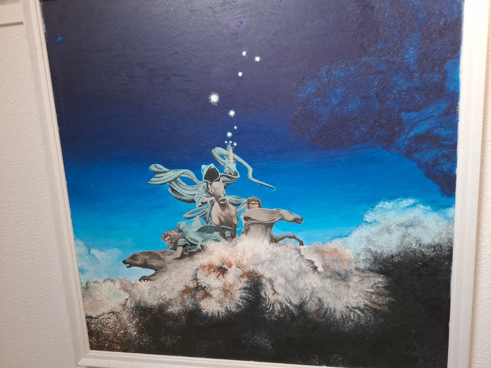 Magna Carta lp-hoes als olieverf schilderij op hout, Ophalen
