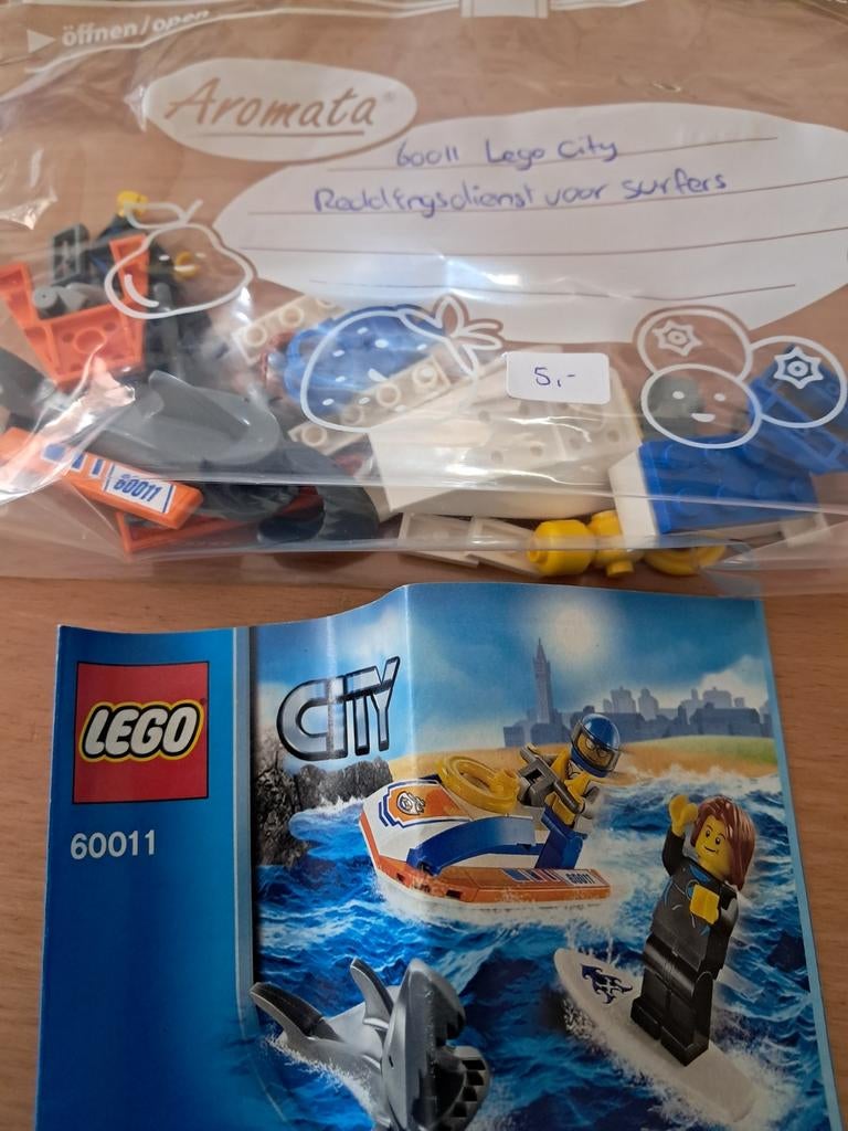 Lego City 60011 Reddingsdienst voor surfers, Ophalen, Lego, Compleet, Complete set