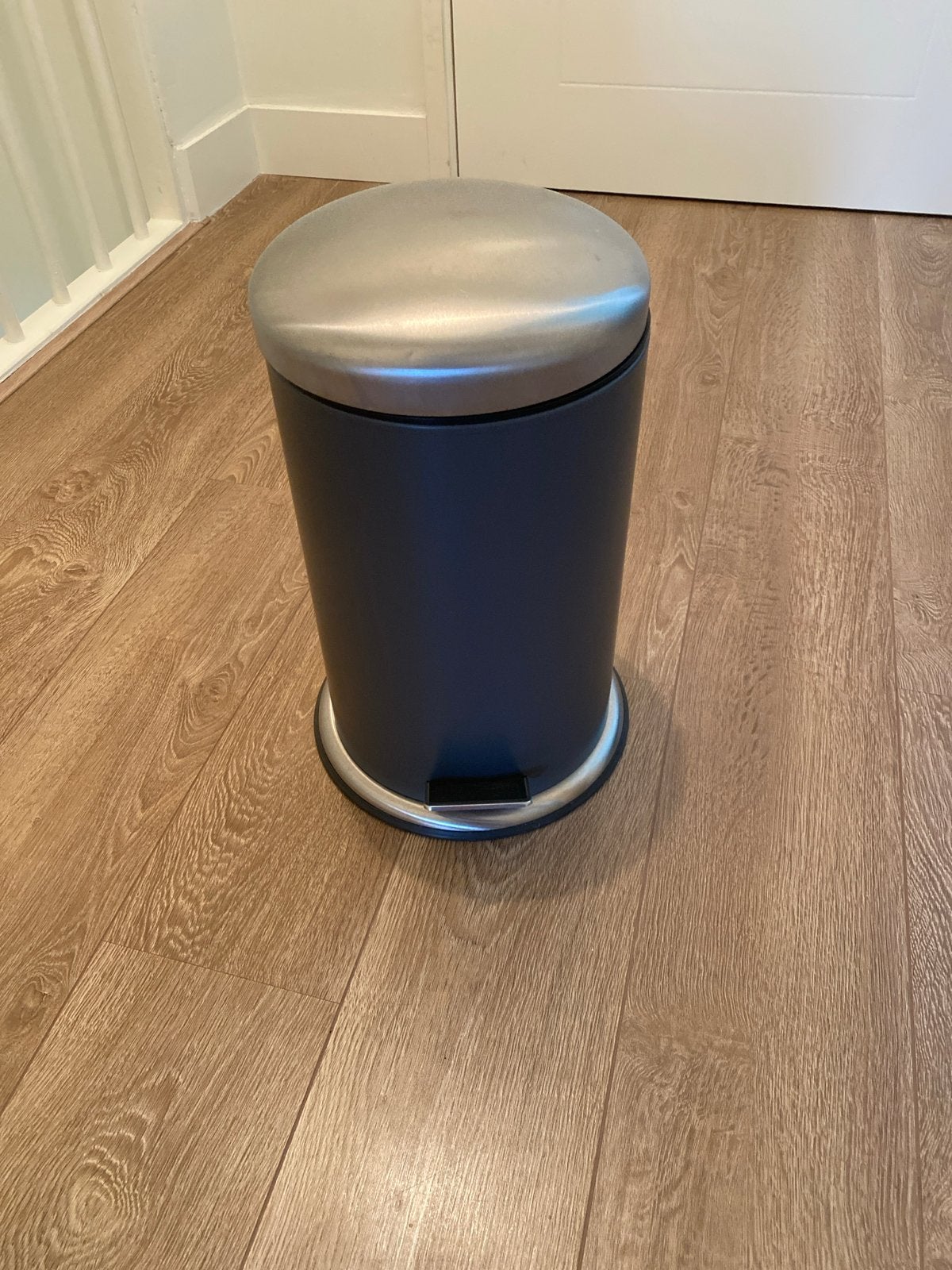 IKEA Mjösa prullenbak 12 liter - RVS/Grijs, Ophalen, Gebruikt, Met pedaal, Rvs
