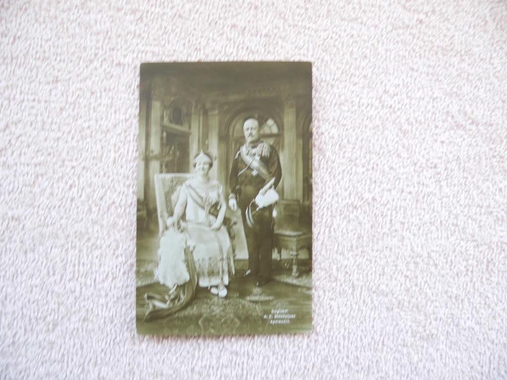 H.M. Wilhelmina met Prins Hendrik ?, Ophalen of Verzenden, Voor 1920, Ongelopen, Sterren en Beroemdheden