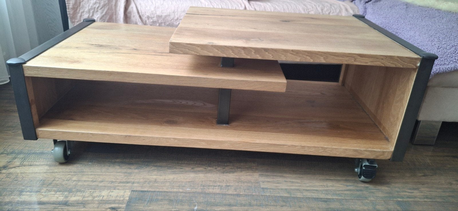Salontafel Henders & Hazel Metalo Eikenhout en Metaal, Huis en Inrichting, 100 tot 150 cm, Zo goed als nieuw, Modern industrieel