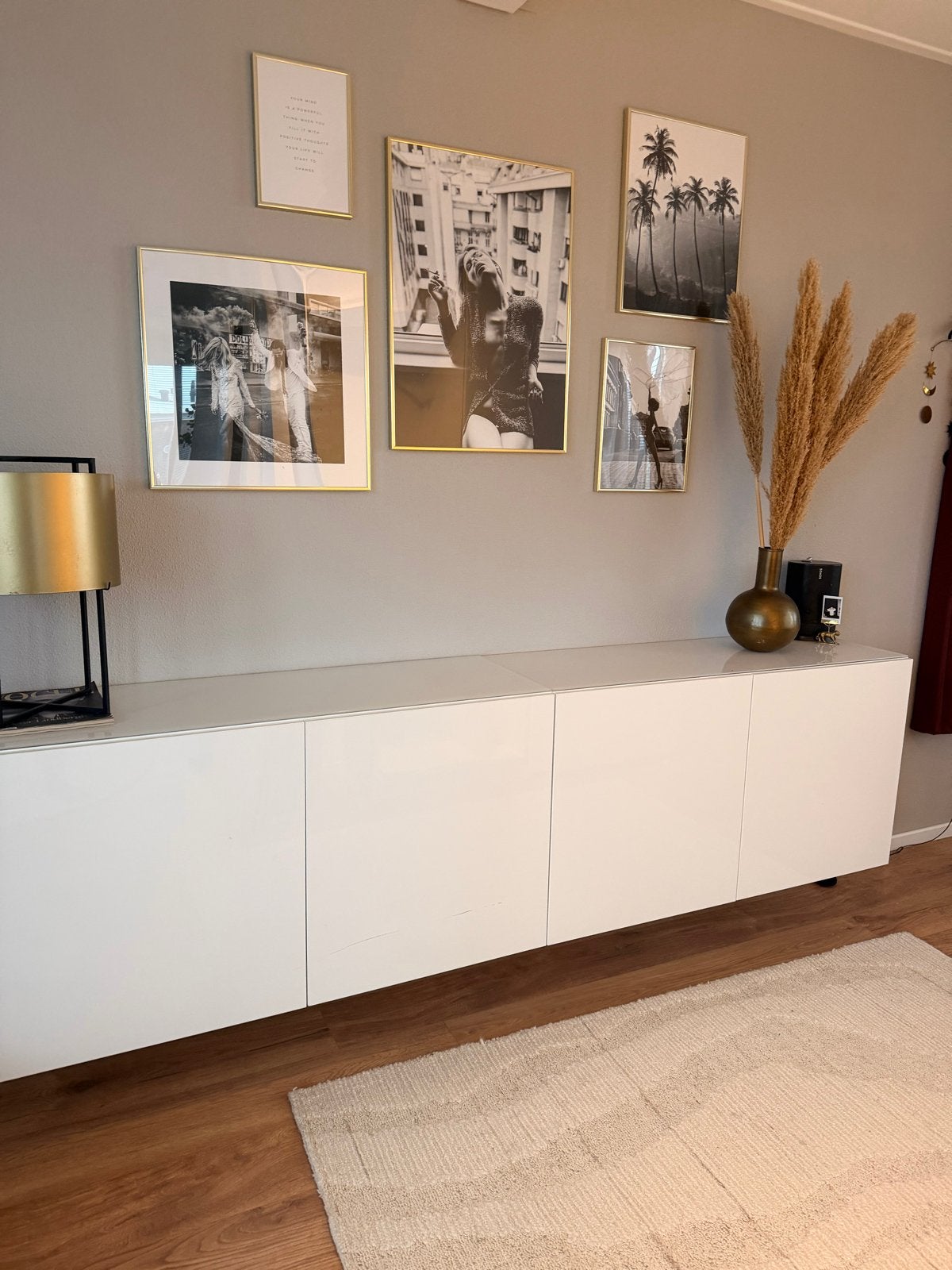 Strak wit tv-meubel ikea besta met veel opbergruimte, Ophalen, Kunststof, Gebruikt, 200 cm of meer