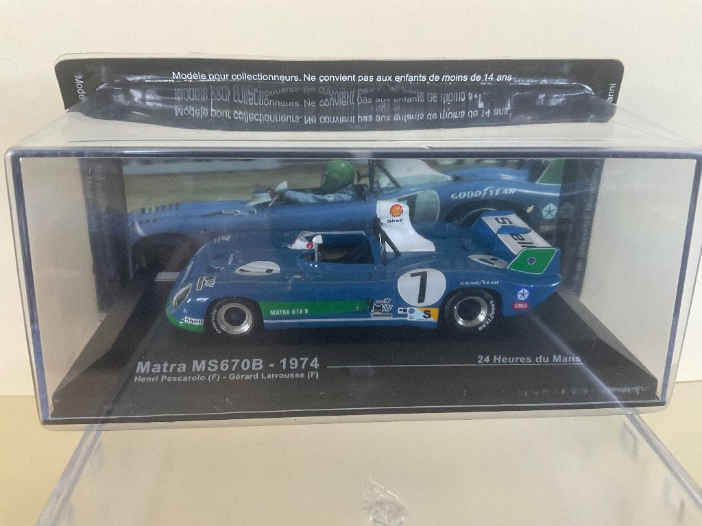 IXO/Altaya Matra MS670B - 1974 24 Heures du Mans Mint/box, Ophalen of Verzenden, Zo goed als nieuw, Auto, Overige merken