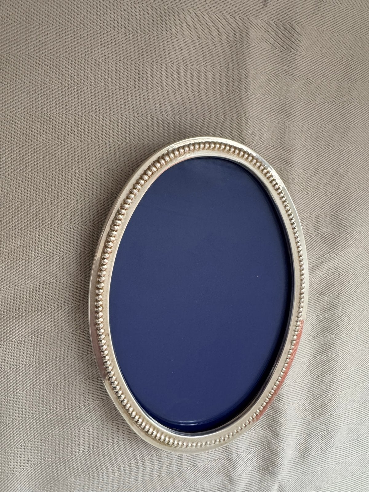 Ovaal Zilveren Fotolijstje 925 - Vintage Decoratie, Huis en Inrichting, Woonaccessoires | Lijsten, Overige materialen, Minder dan 50 cm