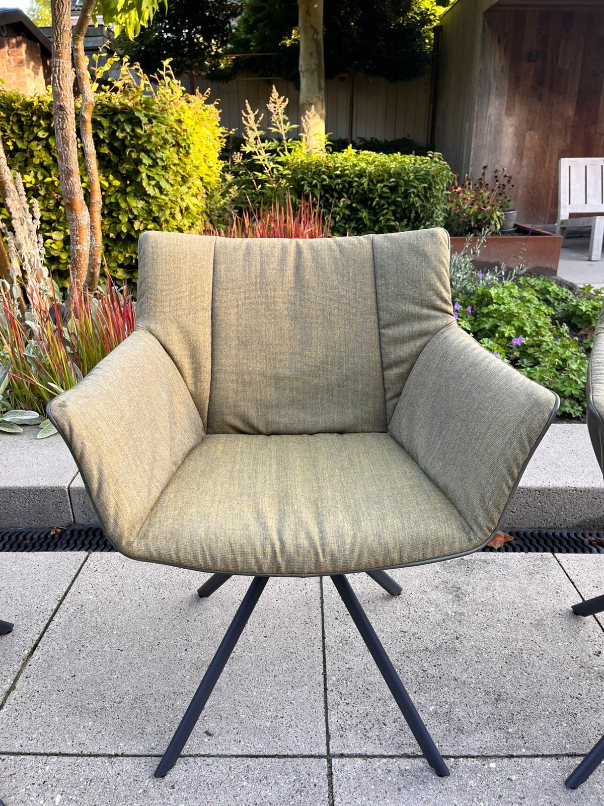 Gustav eetkamerstoelen Gerard van de Berg voor Label, Huis en Inrichting, Ophalen, Zo goed als nieuw, Grijs, Stof