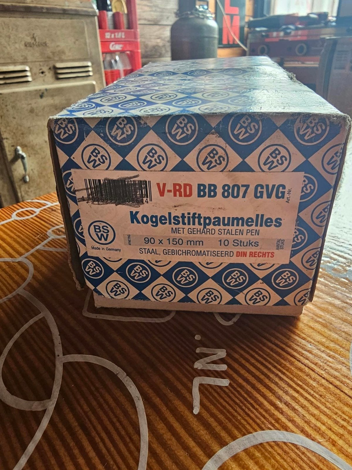 BSW Kogellager Scharnier - 90x150mm, Rechts, Staal, Ophalen of Verzenden, Nieuw, IJzer, Scharnier