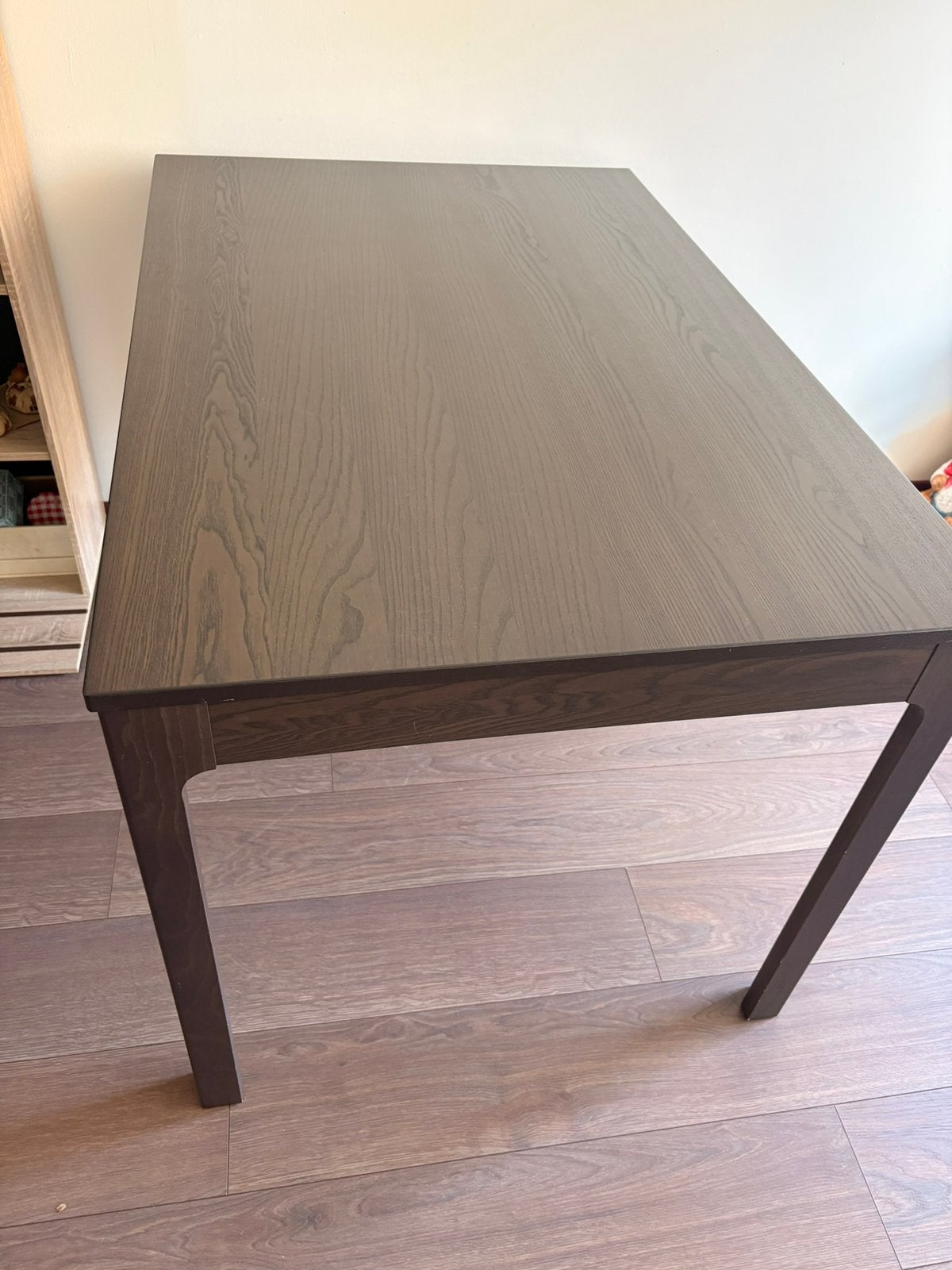 Eetkamertafel uitschuifbaar van 120 naar 180 Ekedale ikea, Ophalen, 100 tot 150 cm, 50 tot 100 cm, Zo goed als nieuw