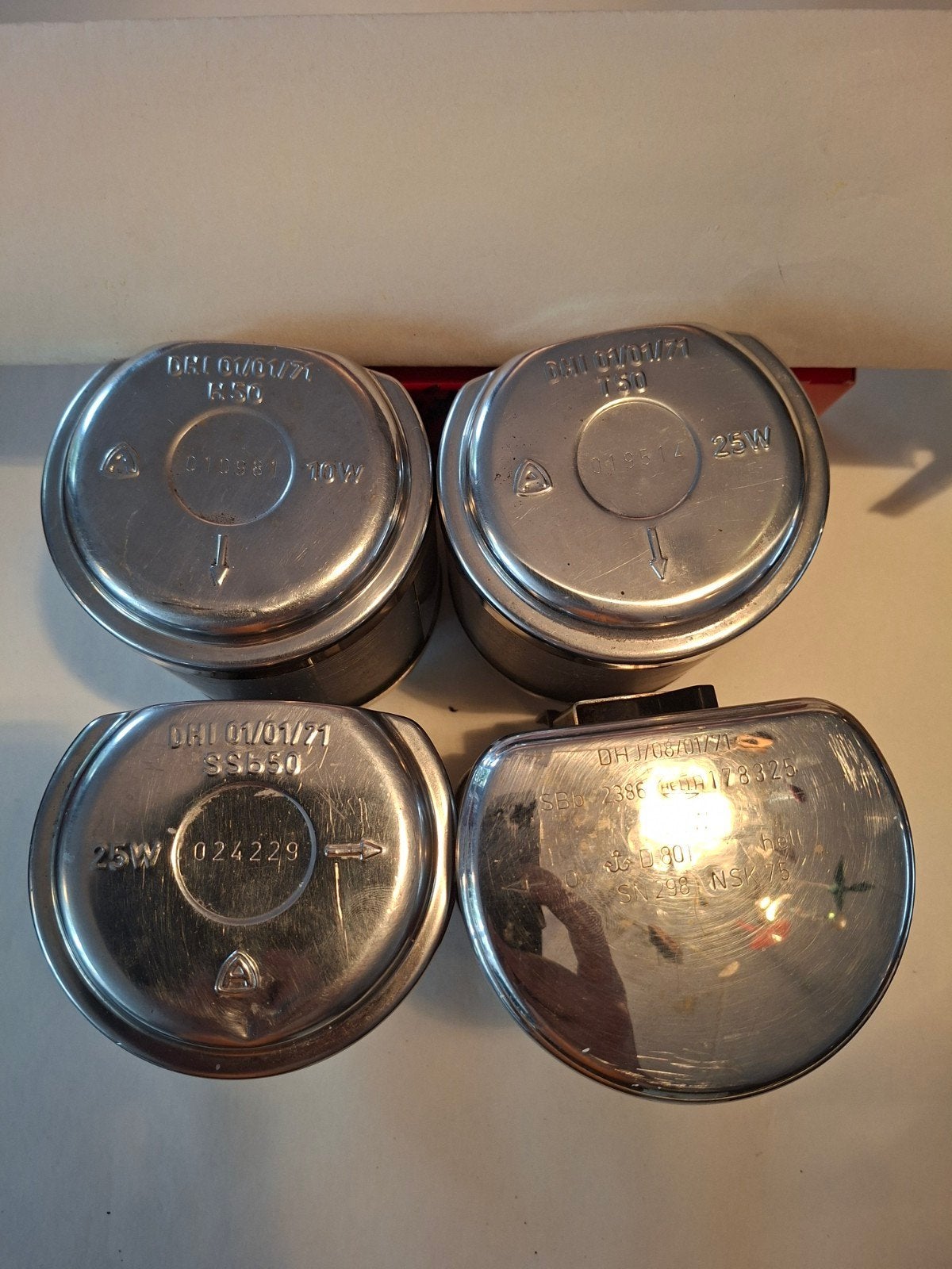 Set van 4 vintage scheepslampen / navigatielampen, Ophalen of Verzenden, Gebruikt