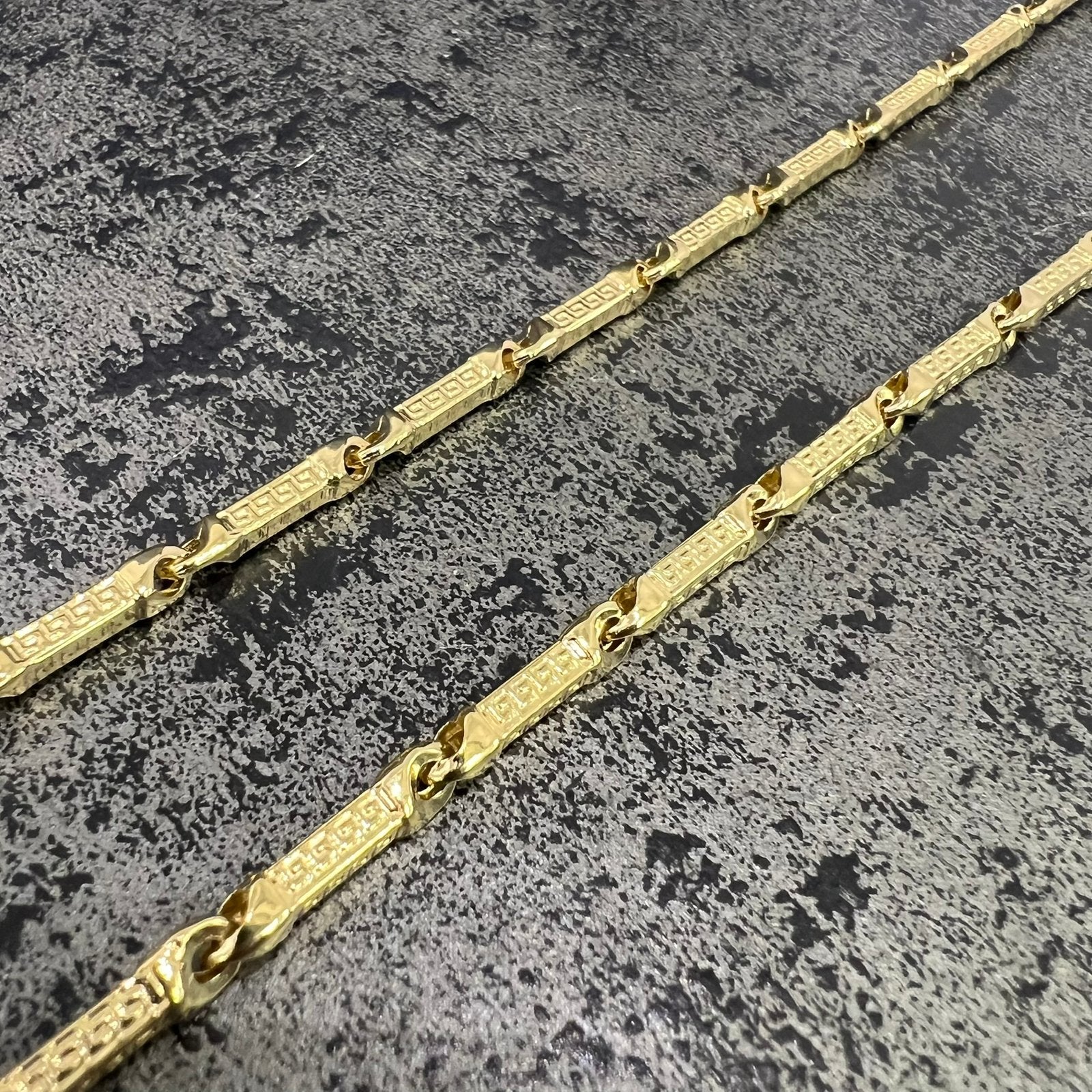 18k gouden ketting versace schakel goud, Ophalen of Verzenden, Goud