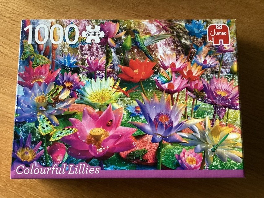 * Puzzel Jumbo Colourful Lillies 1000 st *, Ophalen of Verzenden, 500 t/m 1500 stukjes, Gebruikt, Legpuzzel