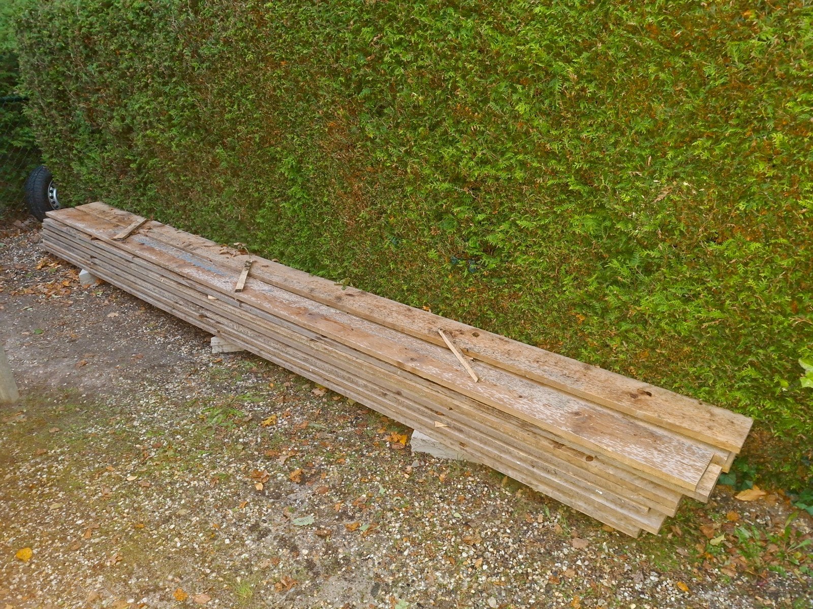 15 stuks, 1x gebruikte steigerplanken, 5 meter, 20cm breed e, Ophalen, Gebruikt, 25 tot 50 mm, Plank
