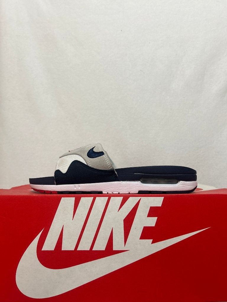 ALS NIEUW! Maat 37,5 - Nike Air Max 1 Slide Obsidian Red
