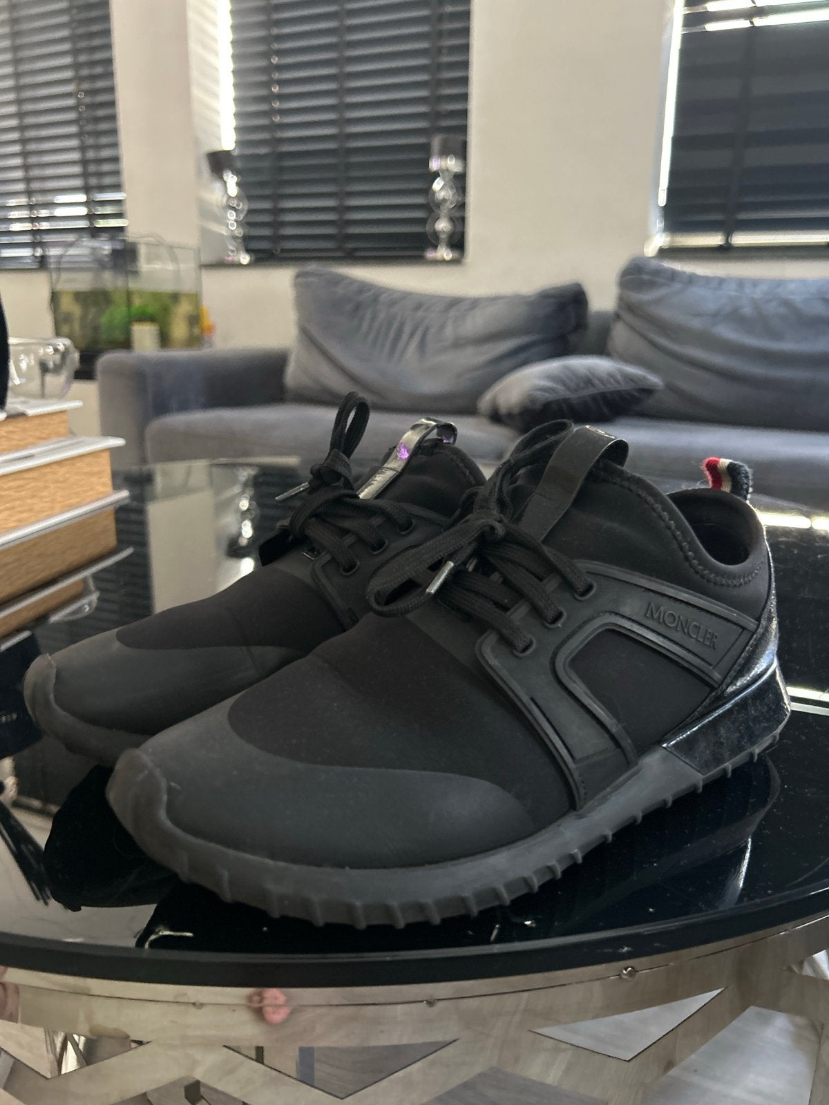 Moncler Sneakers Zwart - Maat 42, Ophalen, Gedragen, Zwart, Sneakers of Gympen
