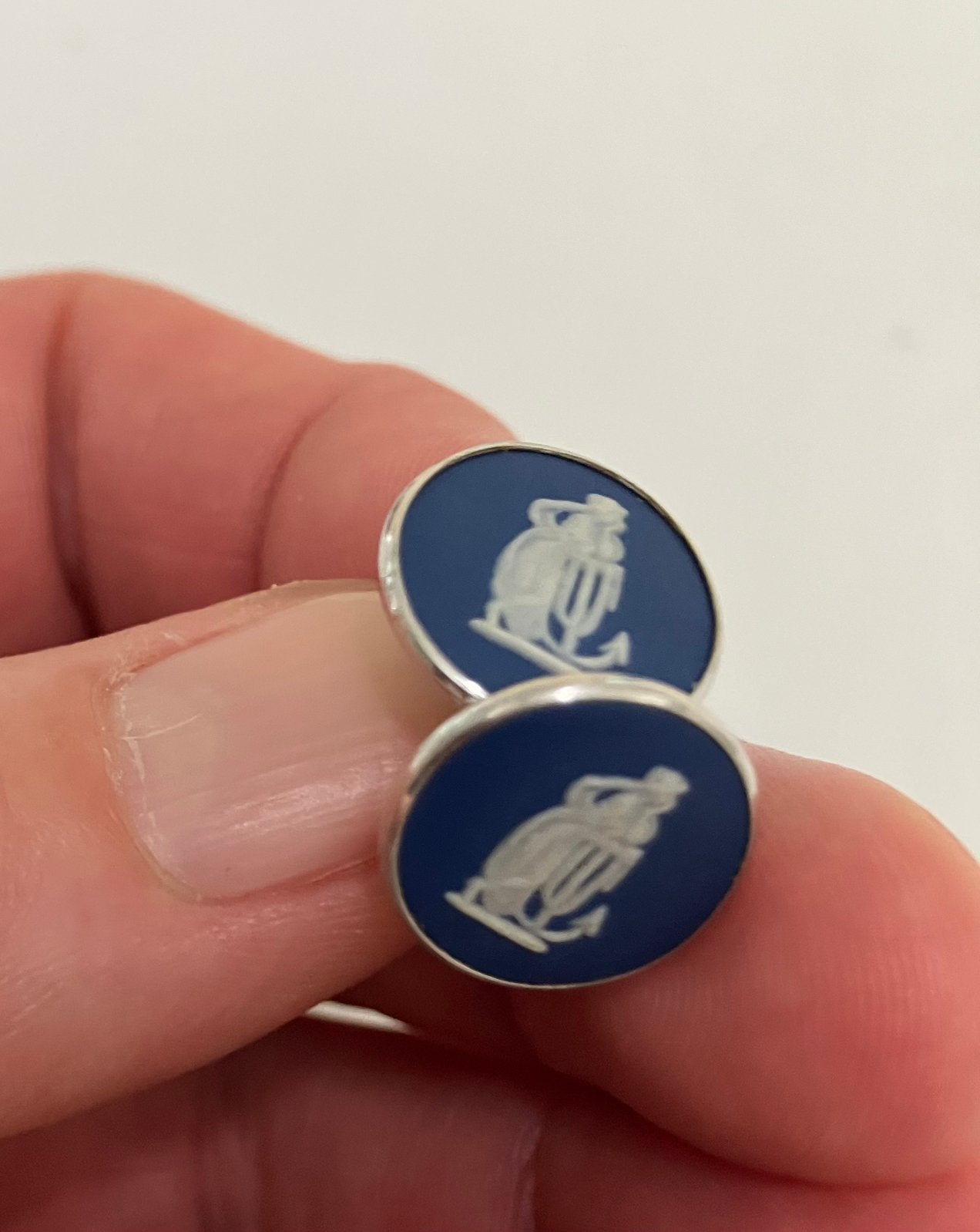 Oorbellen Wedgwood Jasperware Sterling zilver, Ophalen of Verzenden, Zo goed als nieuw, Zilver