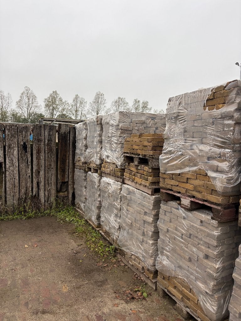 Partij herbruik waalformaat geel, Tuin en Terras, Ophalen, Overige materialen, Gebruikt, Klinkers