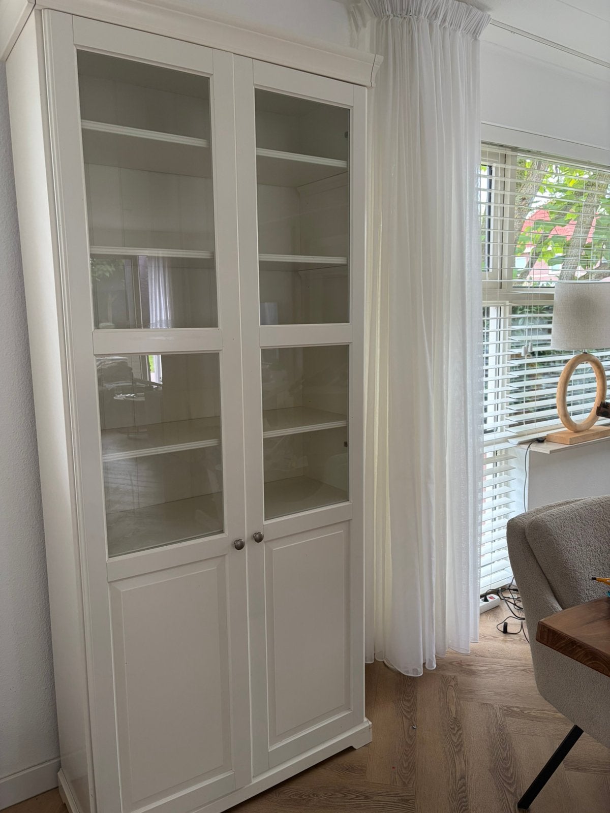 Ikea vitrinekast/ boekenkast, Huis en Inrichting, Kasten | Vitrinekasten, Ophalen, Gebruikt, 25 tot 50 cm, 50 tot 100 cm