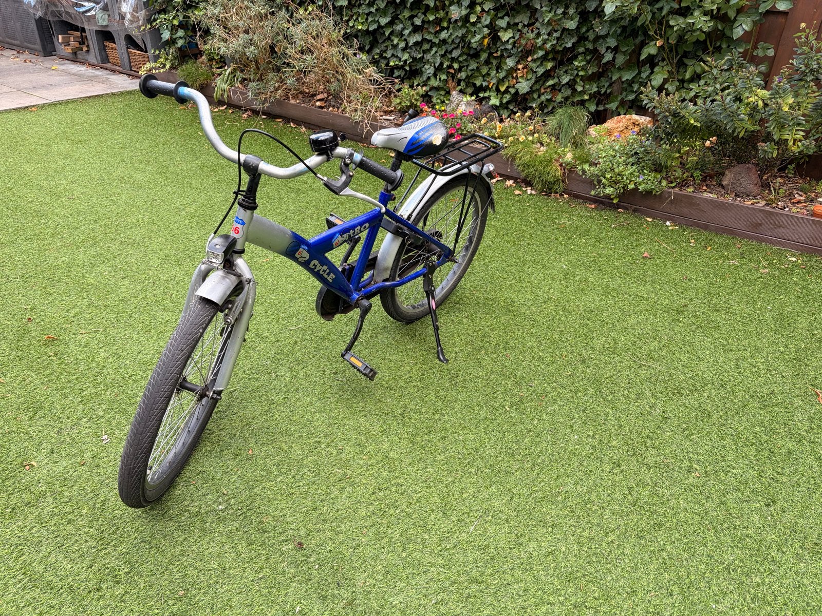 Nitro Cycle kinderfiets - Blauw/Zilver - 22 inch, Fietsen en Brommers, Ophalen of Verzenden, Gebruikt, Velgrem, 20 inch of meer