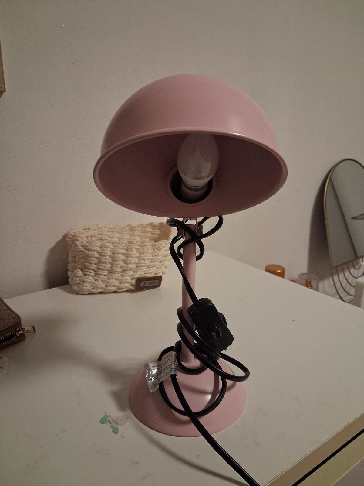 Roze bureaulamp in uitstekende staat, Ophalen of Verzenden, Zo goed als nieuw, Metaal, Roze