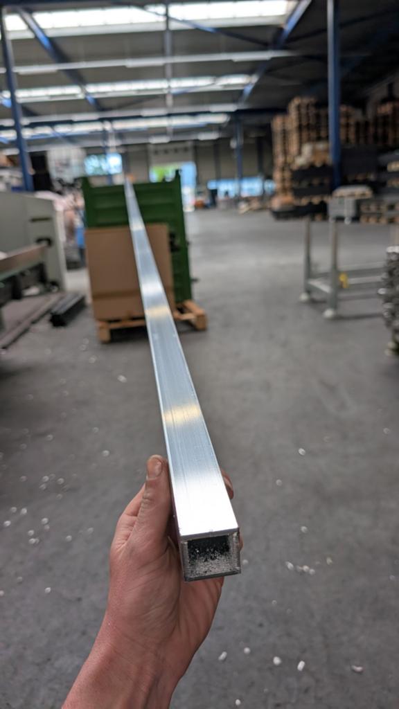 Aluminium koker 30x30x3 4.25 meter., Ophalen of Verzenden, Aluminium