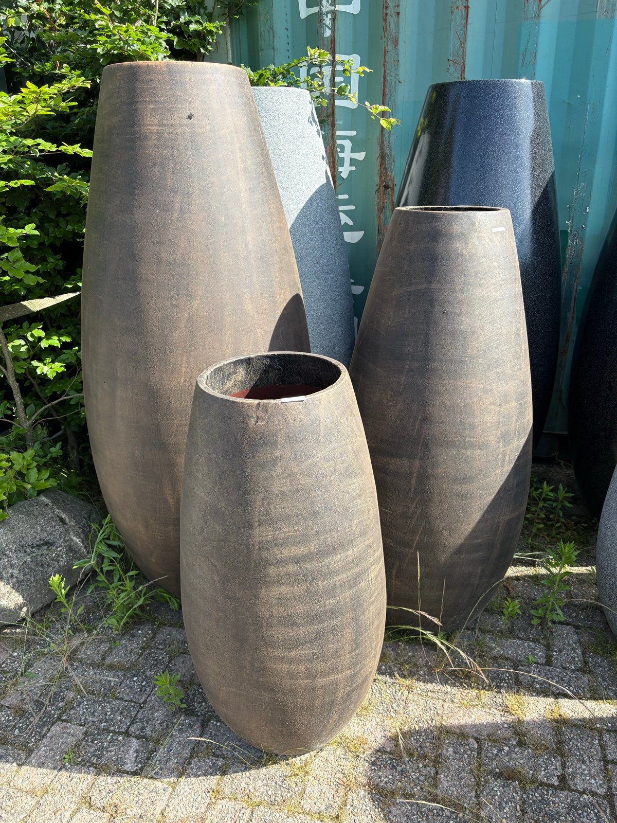 Xxl Bloembakken set van 3 - Bruin - Tijdloos Design, Tuin en Terras, Ophalen, Overige materialen, Balkon, Nieuw