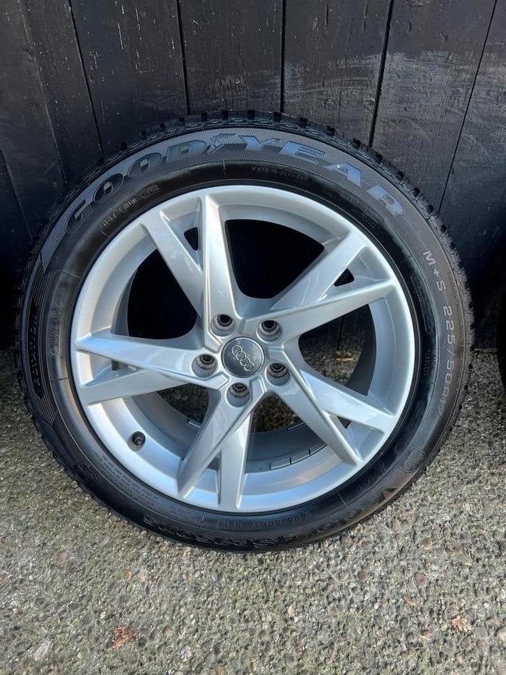 Originele Audi a4 velgen 5x112 all-season set 7mm goodyear, Niet ingevuld, Gebruikt, Banden en Velgen, Niet ingevuld
