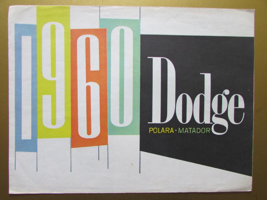 1960 Dodge Polara & Matador folder, Nederlands, Ophalen of Verzenden, Zo goed als nieuw, Overige merken