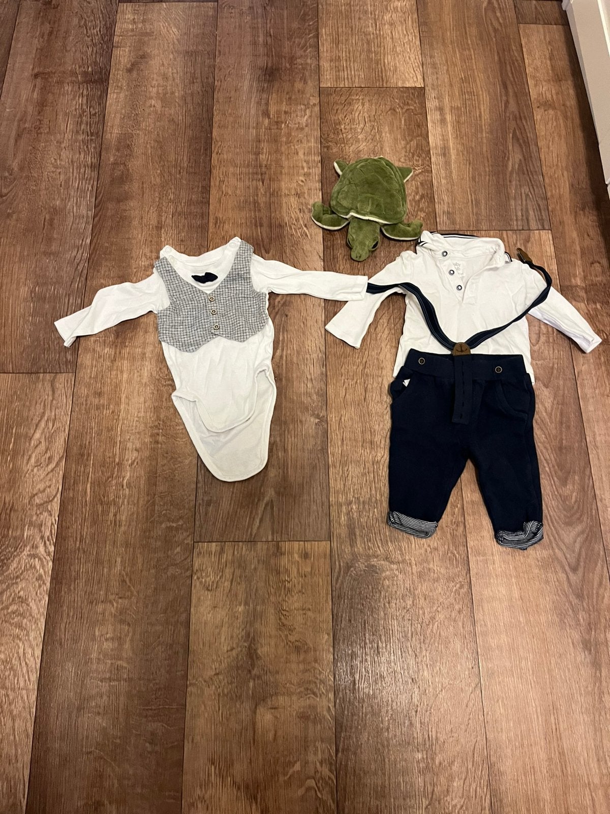 Kleding set little gentleman/ chique pakje baby newborn 62, Ophalen of Verzenden, Zo goed als nieuw, Jongetje, Pakje