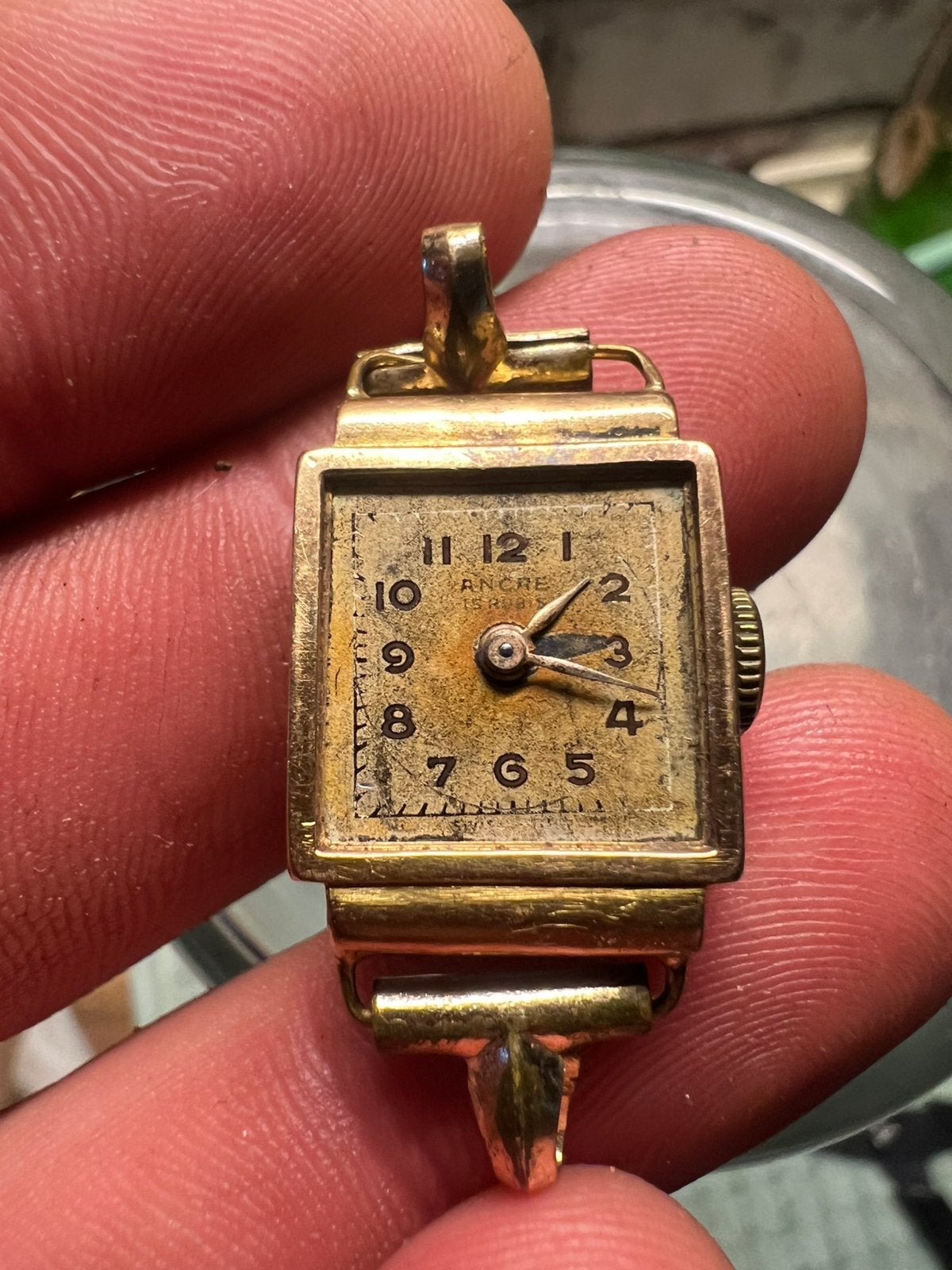 Vintage gouden  horloge, Ophalen, Goud, Overige merken