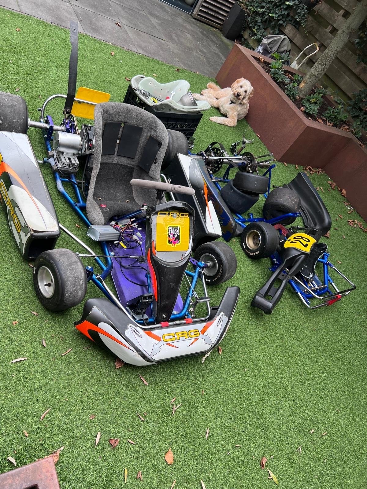 Zelfbouw elektrische driftkart project + onderdelen, Ophalen, Gebruikt, Kart