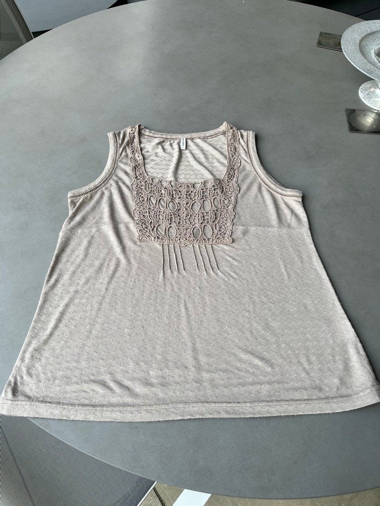 Bruine Peppercorn top, maat L, Bruin, Verzenden, Maat 42/44 (L), Zo goed als nieuw