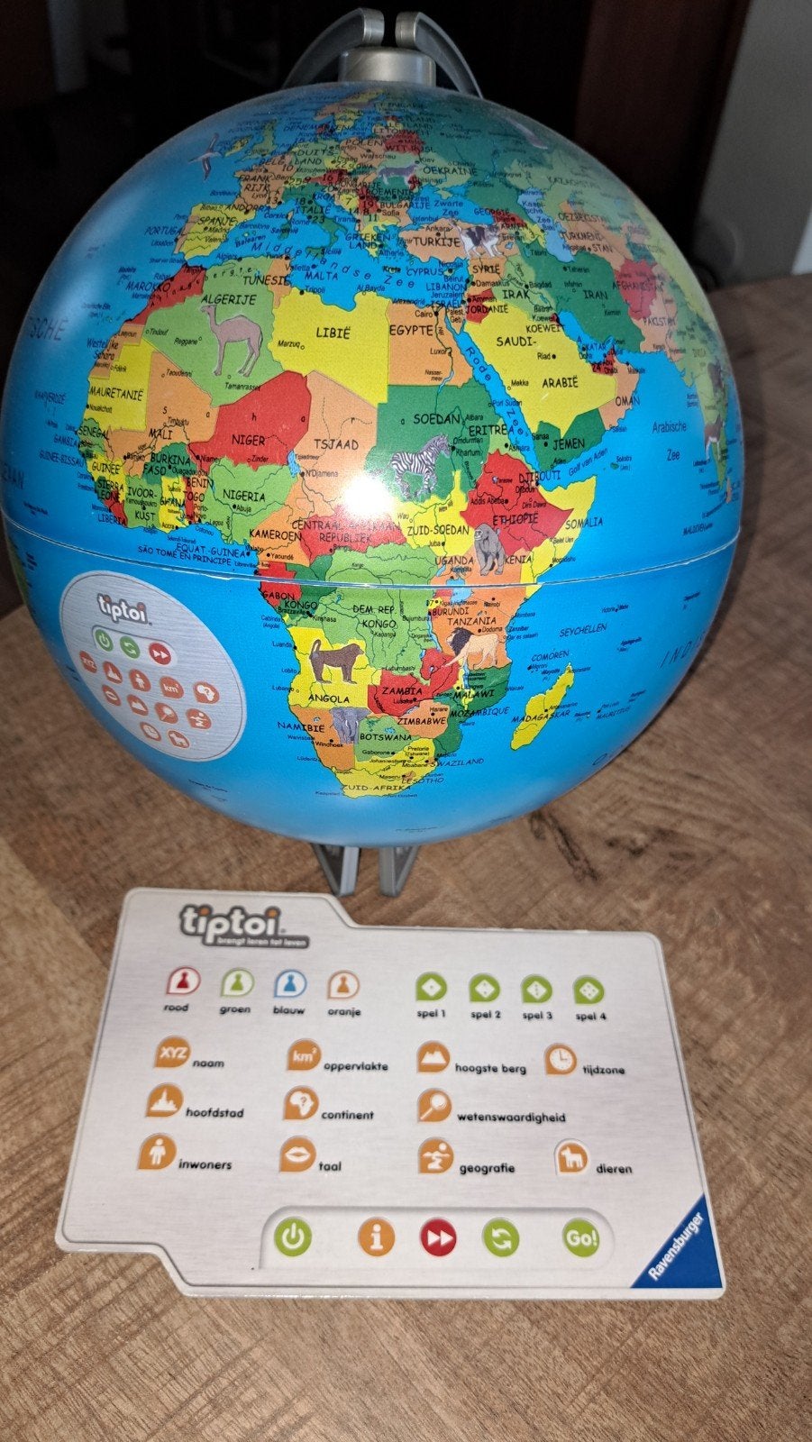 Tiptoi Wereldbol - Educatief en Interactief, Ophalen, Gebruikt, Kunststof, Interactief