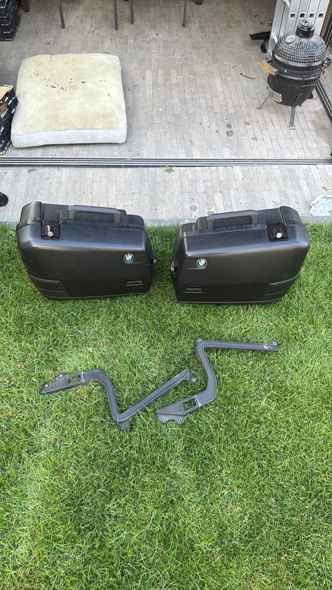 BMW K100 Koffers met 1 originele sleutel incl beugels, Motoren, Ophalen, Gebruikt